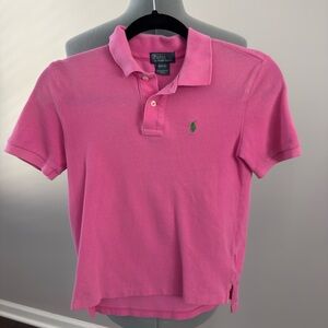 Polo by Ralph Lauren Hot Pink Pique Polo with Green Pony